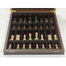 Шахматы подарочные в ларце Венге 45х45см с фигурами Суприм