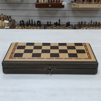 Шахматная доска складная Турнирная из дуба 40 см без фигур