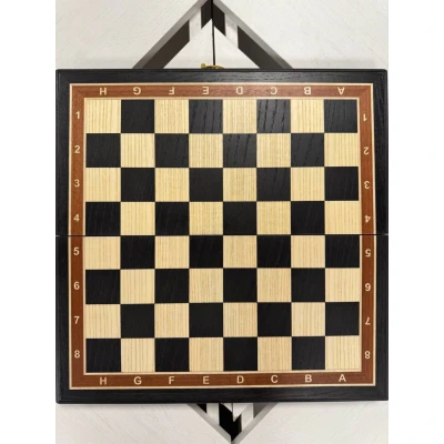 Шахматная доска складная деревянная моренный дуб 40 см