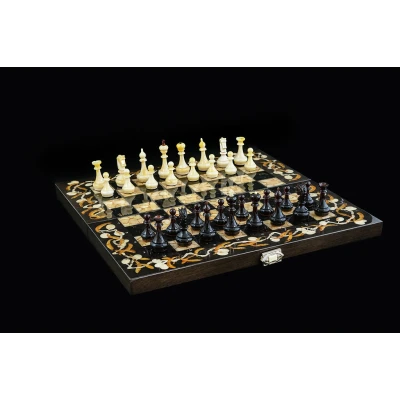 Шахматы янтарные Олива 