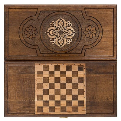 Нарды резные "Золотой Узор 1" 50, Mirzoyan