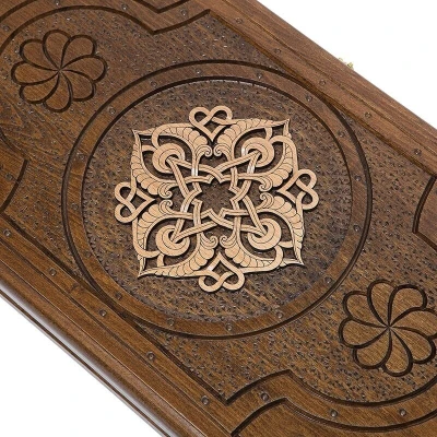 Нарды резные "Золотой Узор 1" 50, Mirzoyan