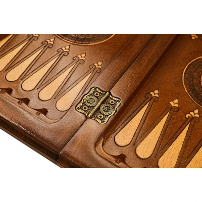 Шахматы + нарды резные "Эндшпиль 1" 40, Simonyan