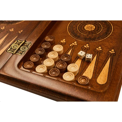 Шахматы + нарды резные "Эндшпиль 1" 40, Simonyan