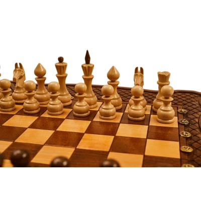 Шахматы + нарды резные "Эндшпиль 2" 40, Simonyan
