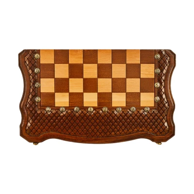 Шахматы + нарды резные "Эндшпиль 2" 40, Simonyan