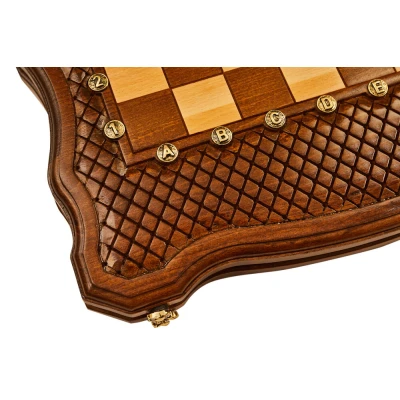 Шахматы + нарды резные "Эндшпиль 2" 40, Simonyan