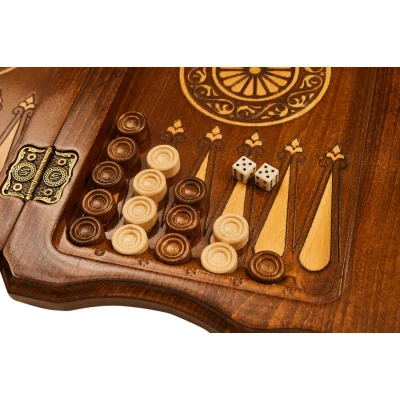 Шахматы + нарды резные "Эндшпиль 2" 40, Simonyan