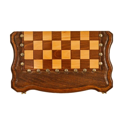 Шахматы + нарды резные "Гамбит 2" 40, Simonyan