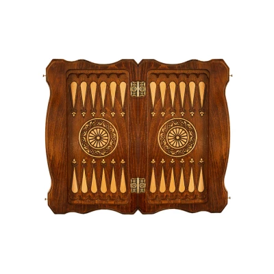 Шахматы + нарды резные "Гамбит 2" 40, Simonyan