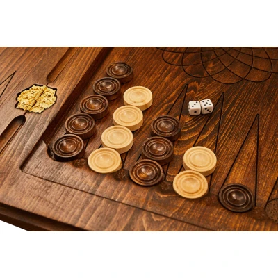 Нарды резные "Орнамент 4" 60, Mkhitaryan