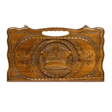 Нарды резные "Корона" с ручкой 50, Haleyan