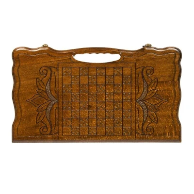 Нарды резные "Корона" с ручкой 50, Haleyan