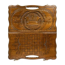 Нарды резные "Корона" с ручкой 50, Haleyan