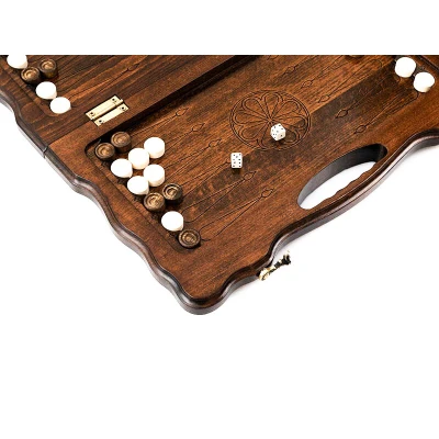 Нарды резные "Тигр" с ручкой 40, Haleyan