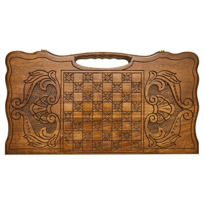 Нарды резные "Всадник" с ручкой, Haleyan