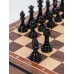 Шахматы подарочные в ларце Орех с фигурами Итальянский дизайн черно-белые