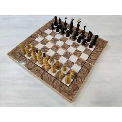 Шахматы нарды шашки подарочные презент орех