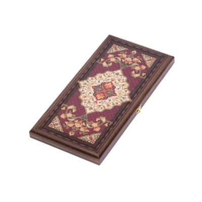 Нарды деревянные Красный узор малые 40 на 40 см