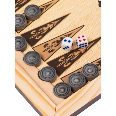 Нарды деревянные Красный узор малые 40 на 40 см