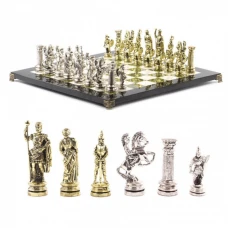 Шахматы подарочные Римская империя змеевик мрамор большие