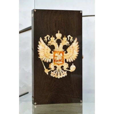 Нарды янтарные Россия из мореного дуба