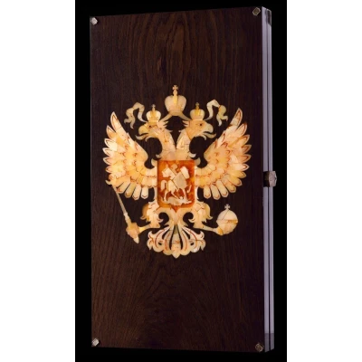 Нарды янтарные Россия из мореного дуба