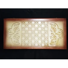 Нарды резные Лев гравировка большие