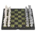 Шахматы "Русские сказки" змеевик мрамолит 400х400 мм
