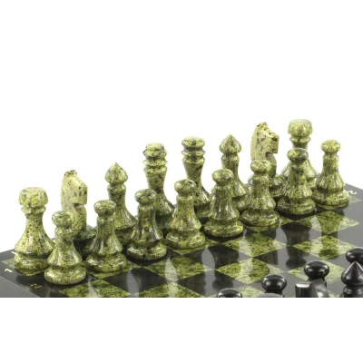 Шахматы доска 380х380 мм змеевик 12000 гр