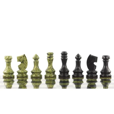 Шахматы доска 380х380 мм змеевик 12000 гр