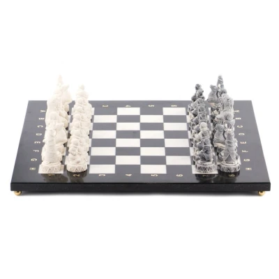 Шахматы Северные народы змеевик мрамор