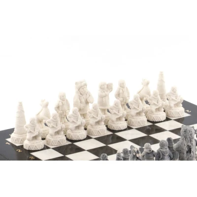 Шахматы Северные народы змеевик мрамор