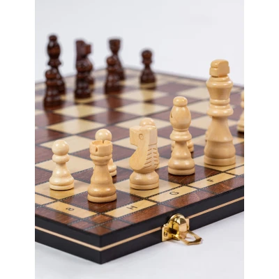 Шахматы нарды шашки Элеганс 39 см