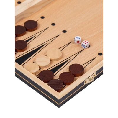 Шахматы нарды шашки Элеганс 39 см