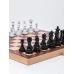 Шахматы подарочные Интарсия темные с фигурами Итальянский дизайн черно-белые
