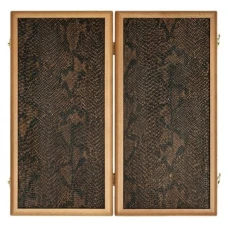 Нарды подарочные Кобра средние экокожа коричневые