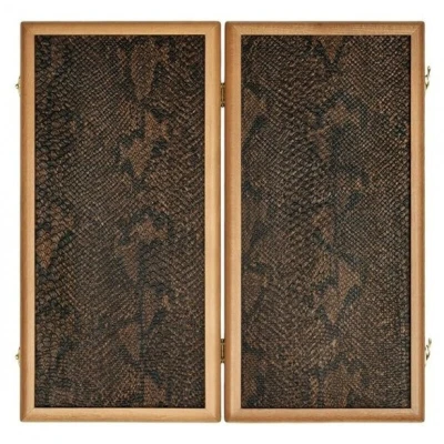 Нарды подарочные Кобра средние экокожа коричневые