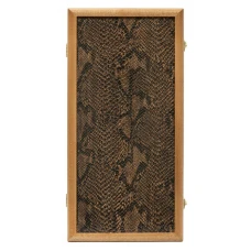 Нарды подарочные Кобра средние экокожа коричневые