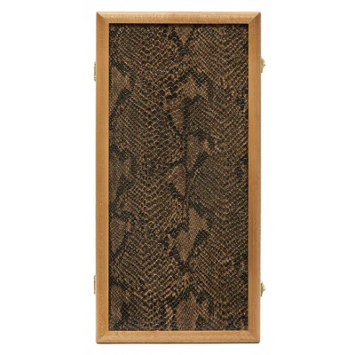 Нарды подарочные Кобра средние экокожа коричневые