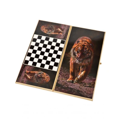 Нарды-Шашки Походные - Бенгальский тигр средние