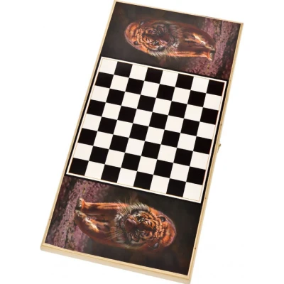 Нарды-Шашки Походные - Бенгальский тигр средние
