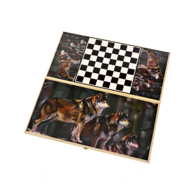 Нарды-Шашки Походные - Волчья стая средние