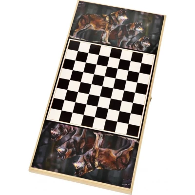 Нарды-Шашки Походные - Волчья стая средние