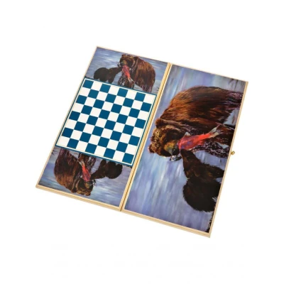 Нарды подарочные Медведь на охоте большие