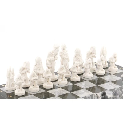 Шахматы Средневековье мрамор змеевик