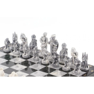 Шахматы Средневековье мрамор змеевик