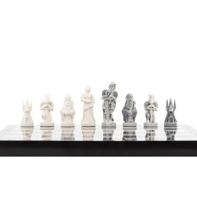 Шахматы Средневековье мрамор змеевик