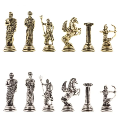 Шахматы Римские лучники 28х28 см офиокальцит мрамор
