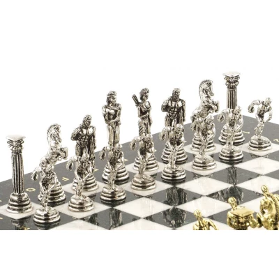 Шахматы каменные "Олимпийские игры" 32х32 см мрамор